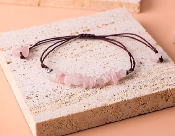 Rose quartz deals chip bracelet