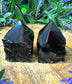 Black Obsidian Polished Point Base Cut