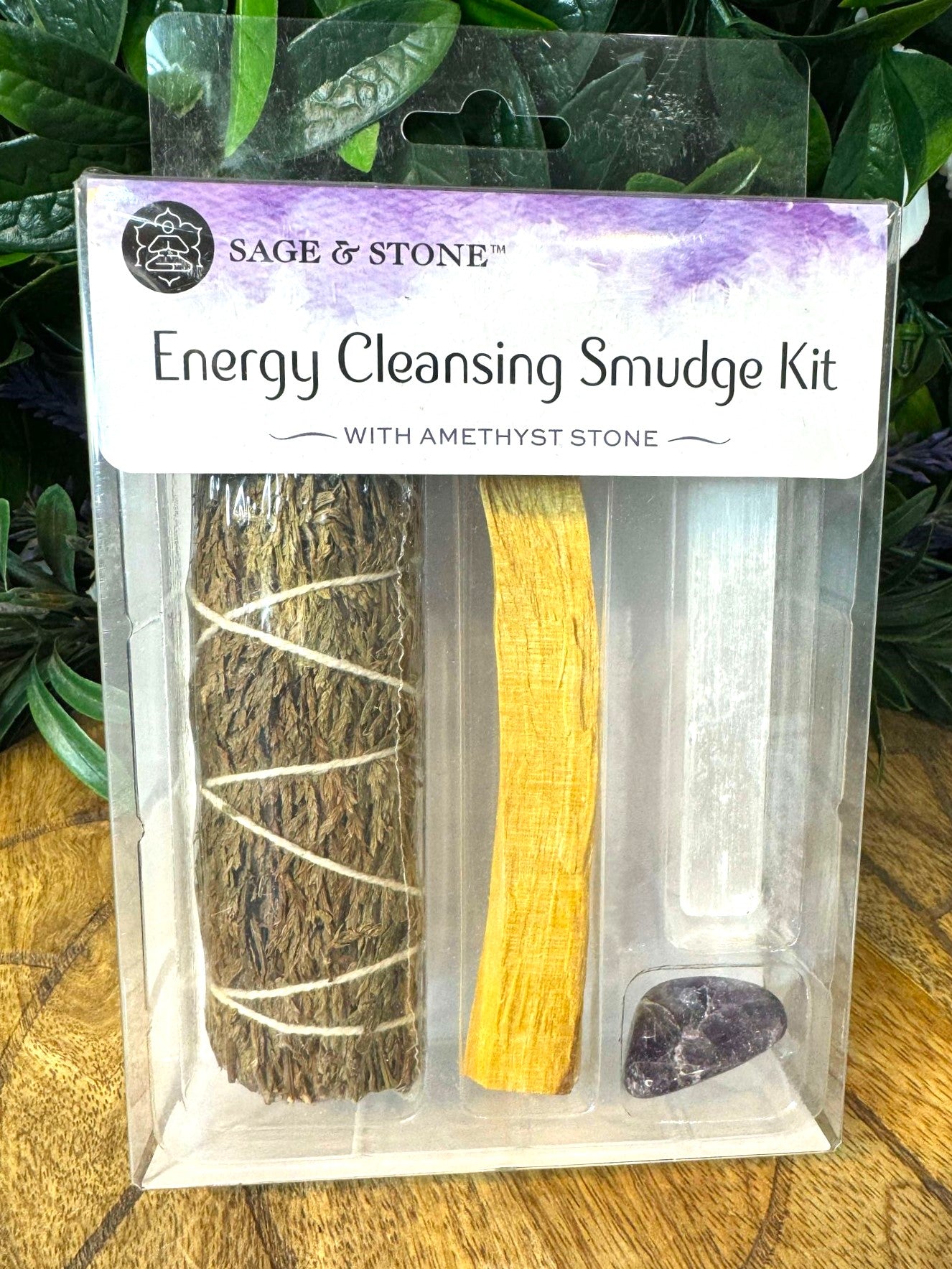 Energy Cleansing Smudge Kit with Amethyst