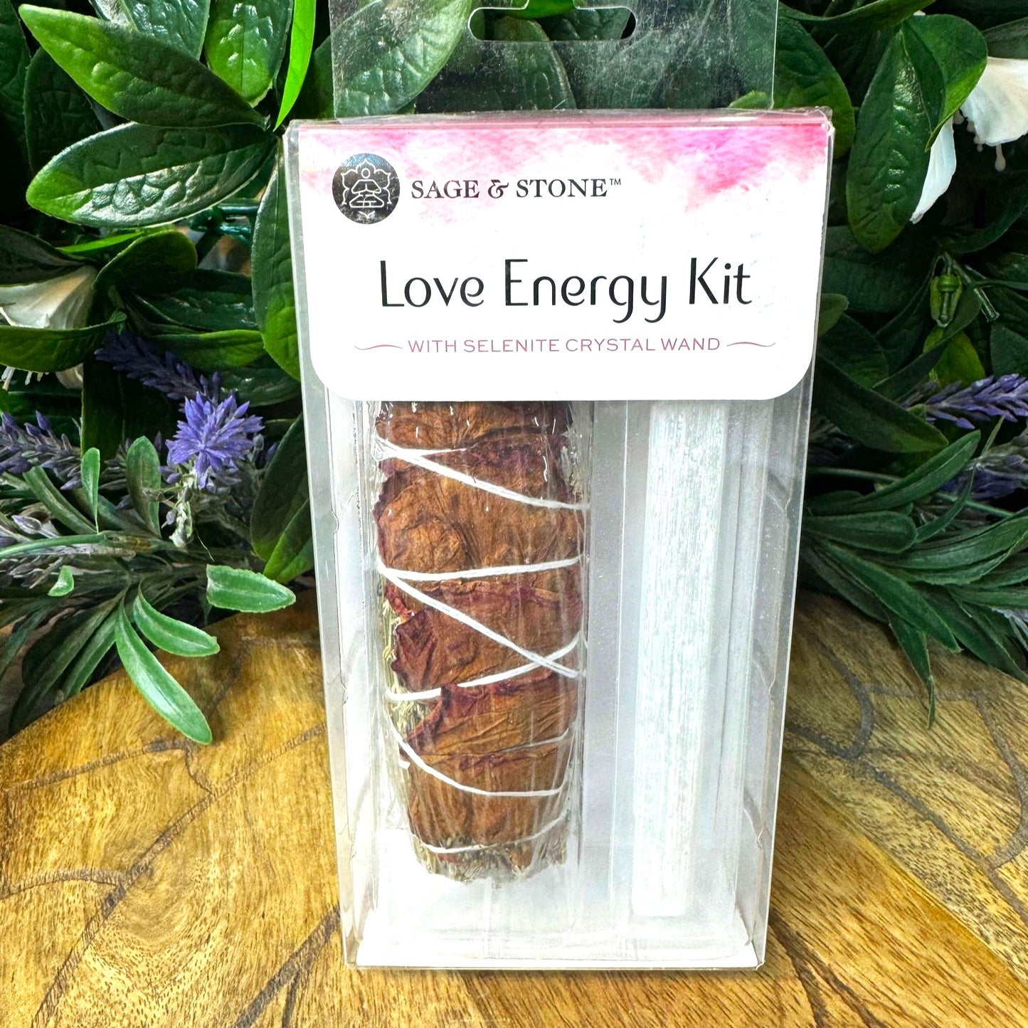 Love Energy Kit with Selenite Crystal Wand