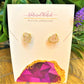 Gemstone Stud Earrings - Amethyst, Rose Quartz & Watermelon Tourmaline