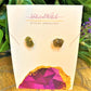 Gemstone Stud Earrings - Amethyst, Rose Quartz & Watermelon Tourmaline