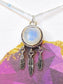 Blue Moonstone Dream Catcher Necklace