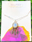 Blue Moonstone Dream Catcher Necklace