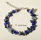 Chip Clasp Bracelet - Amethyst, Dyed Howlite, Lapis Lazuli or Tiger Eye